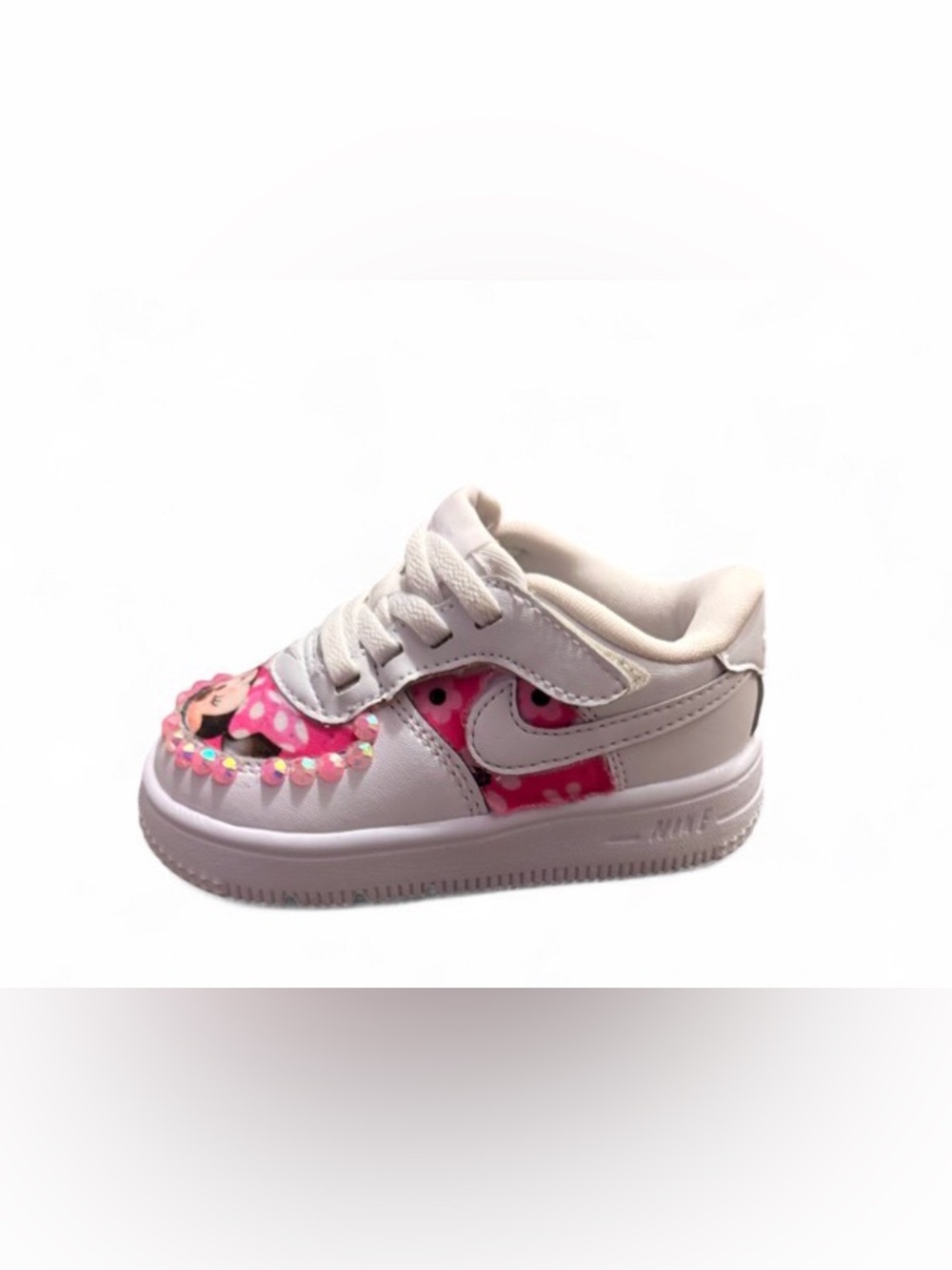Nike Kids White and Pink Character Accent Sneakers